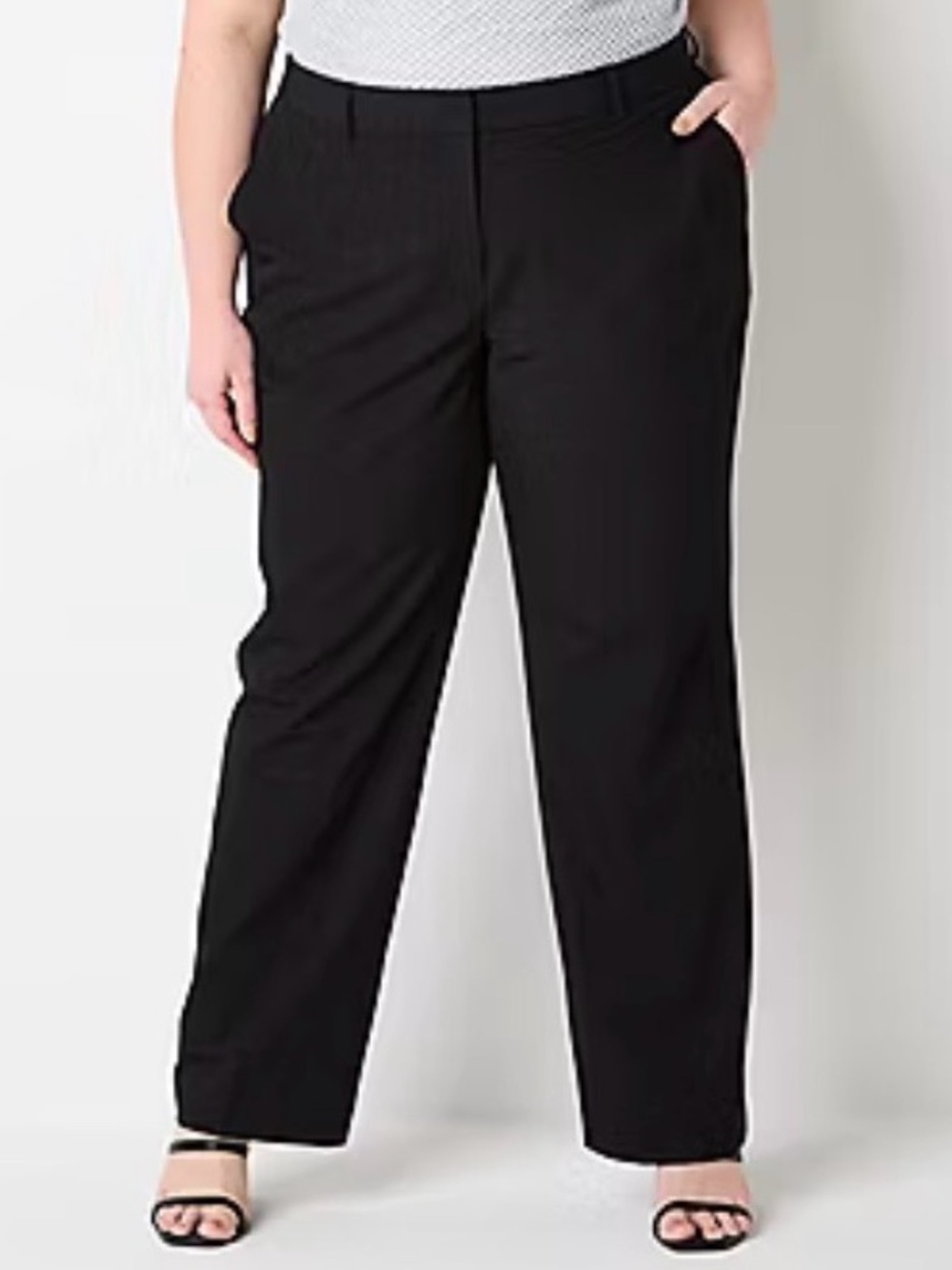 Worthington Classic Black Curvy Fir Dress Pants